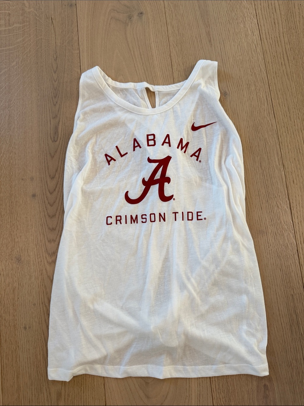 Nike White Women’s Alabama Crimson Tide Graphic Tank Size Medium